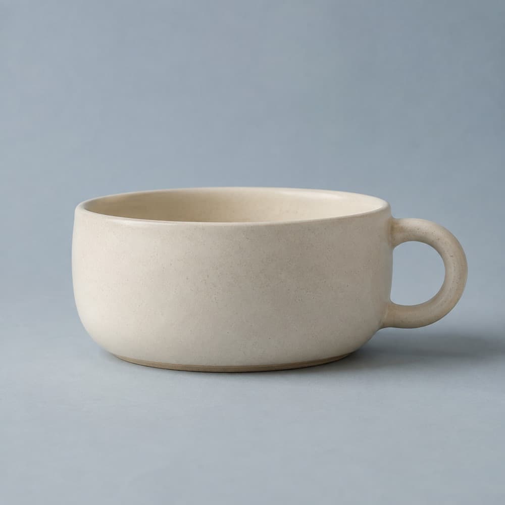 Wide Mug 380 ml — 95 mm rim — room to pour a pattern